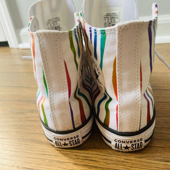 Converse AS CT High Top Sneaker Shoe 667600F Metallic Rainbow Zebra 5Y Junior 3 - Picture 3 of 10